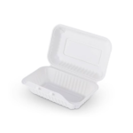 PP White Hinged Container 8.8x5.7x3" - 150 pcs/cs (New Arrival)