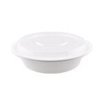 32oz (RC39) 8" White Round Container - 150 sets/cs