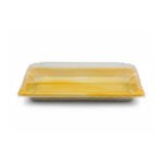 Wood Colour PET Sushi Tray 226x90x45mm - 400 sets/cs