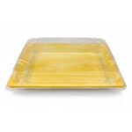 Wood Colour PET Sushi Tray 260x190x20mm - 200 sets/cs