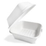 HL-66 Bio Hinged Sugarcane Box (6x6x3") 500/cs