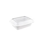 12oz (E12) White Rectangle Container - 150 sets/cs