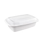 38oz (T38) White Rectangle Container 150set/cs
