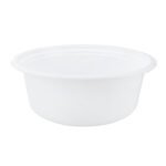 2500ml (85oz) White Plastic Bowl, fits PG230 lid - 150/cs